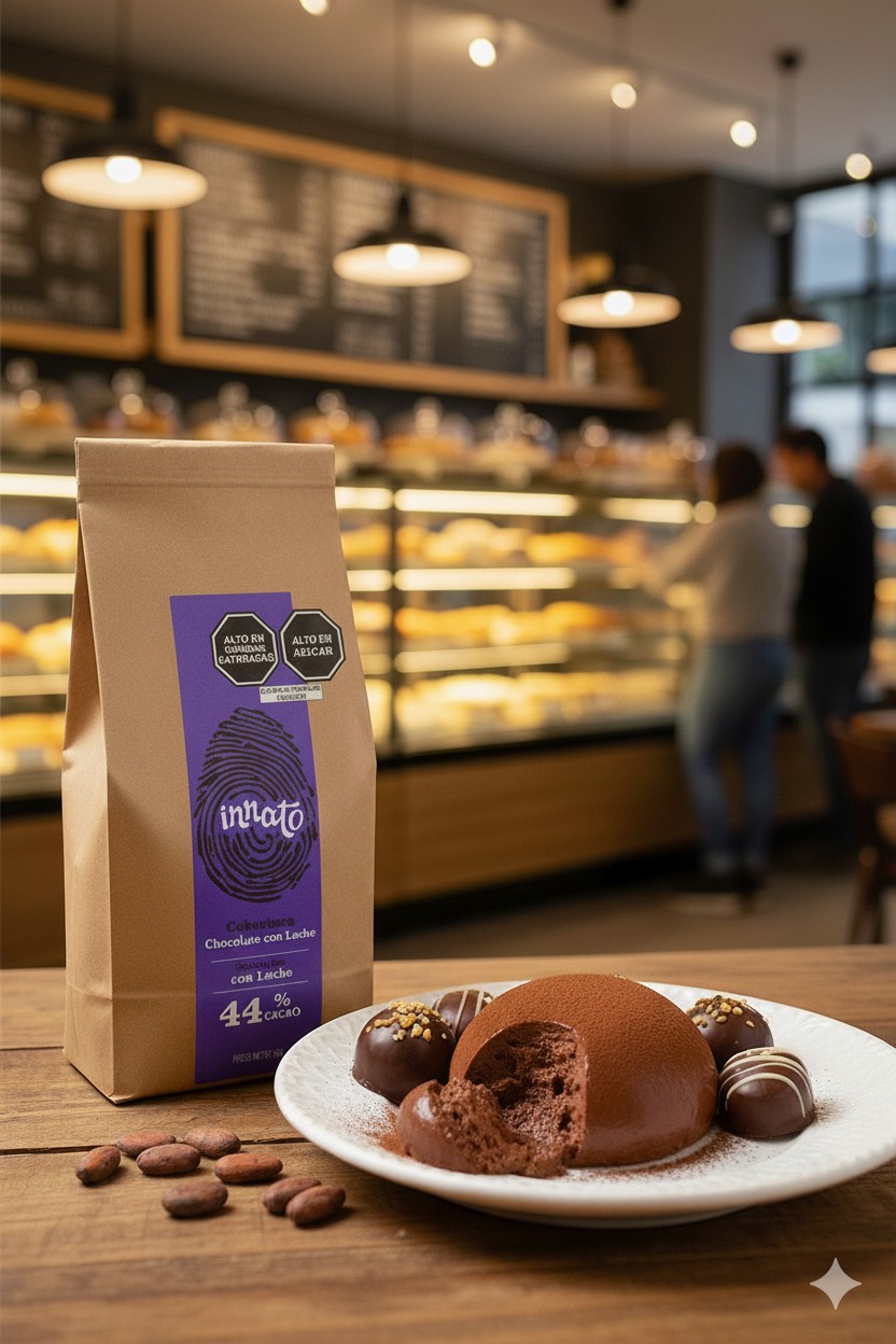 Postre con cobertura Innato Leche 44%