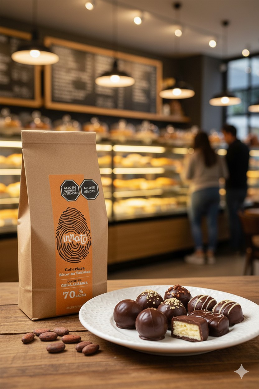 Bombones con cobertura Innato Quillabamba 70%